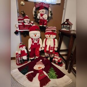 Festive Snowman Holiday Decor Set